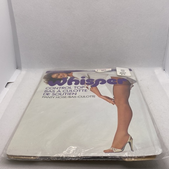 Whisper Control Top Pantyhose Nylons Spice Size Medium 6855 Sandalfoot - Picture 9 of 9